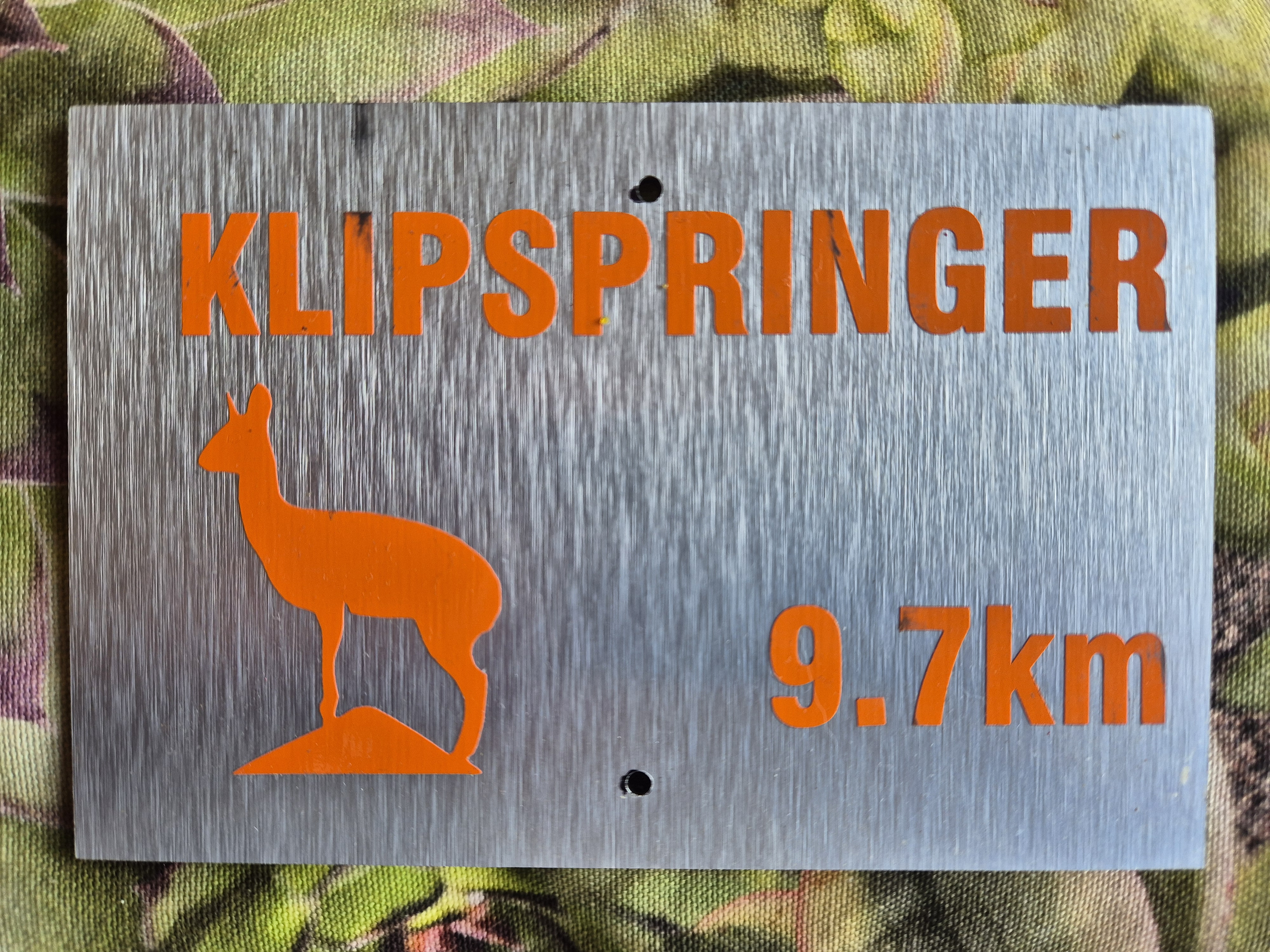 Map board for Klipspringer trail